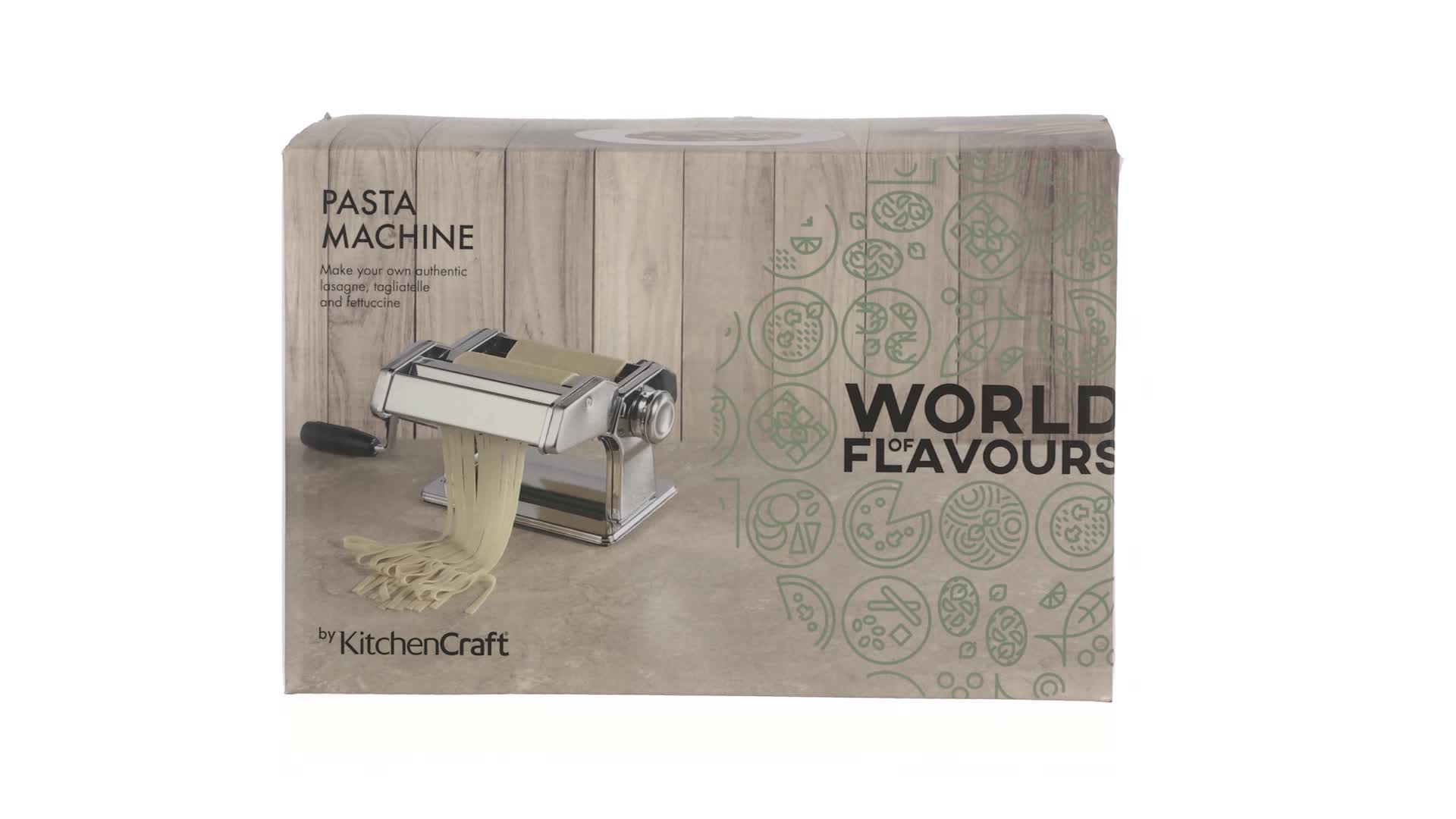 KITCHENCRAFT Machine à Pâtes Manuelle 9 Épaisseurs – Deluxe Acier Inox Avec Double Coupeur