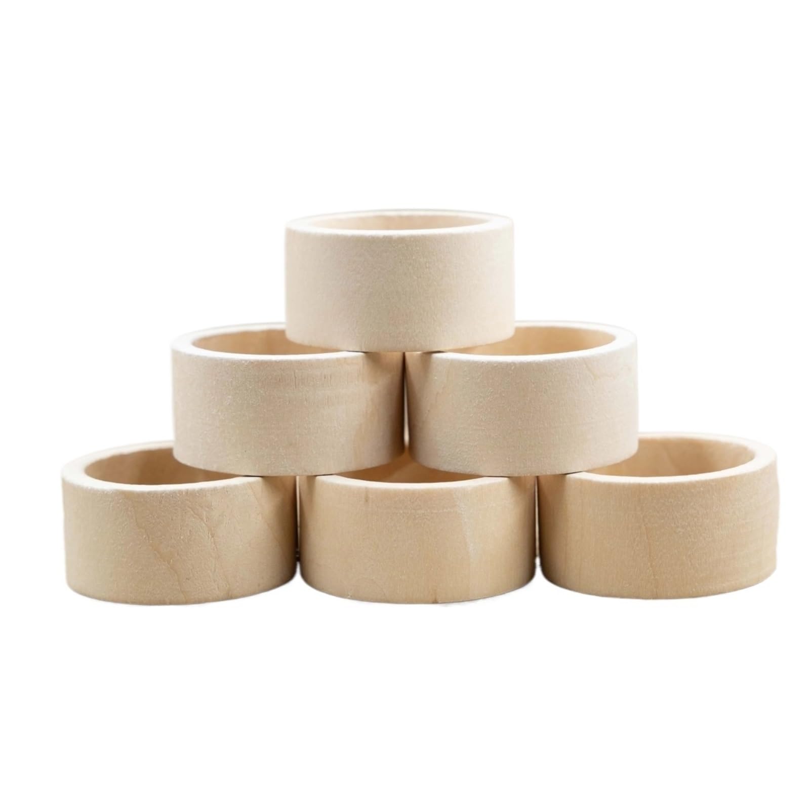 10pcs Wood Napkin Rings Set for Classic Dining Table Holiday Decor