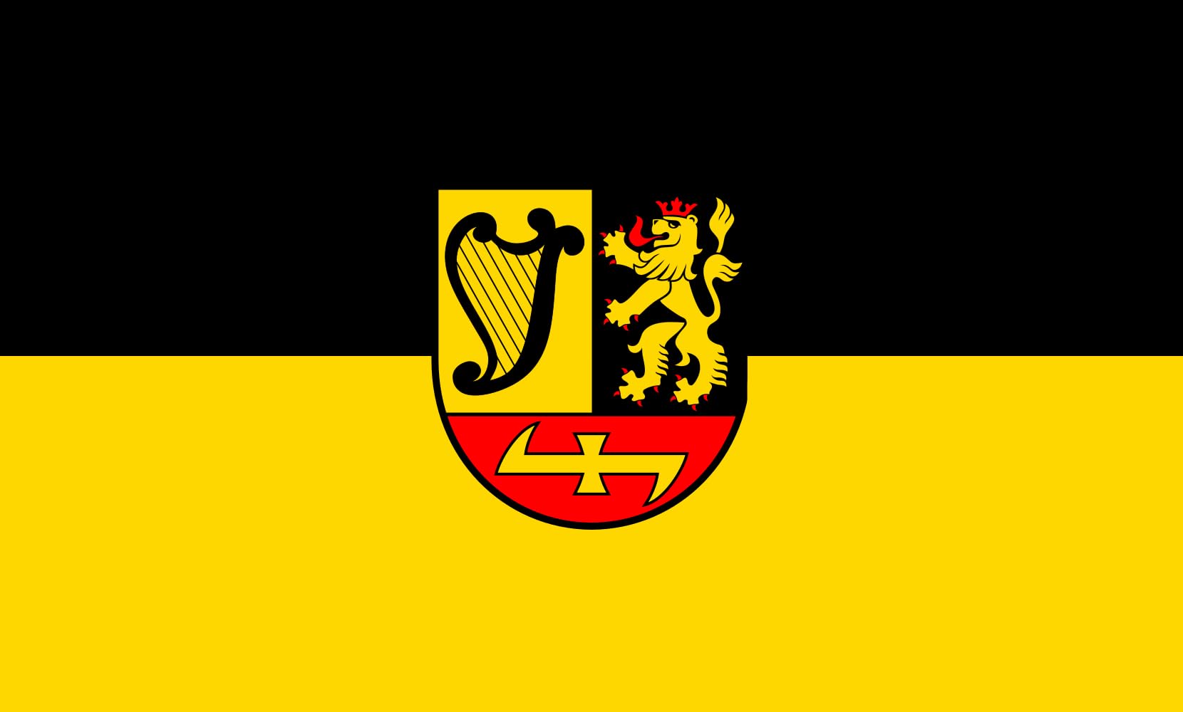Drapeau Ilvesheim 90x150cm anti-enroulement pour une visibilité parfaite par grand vent