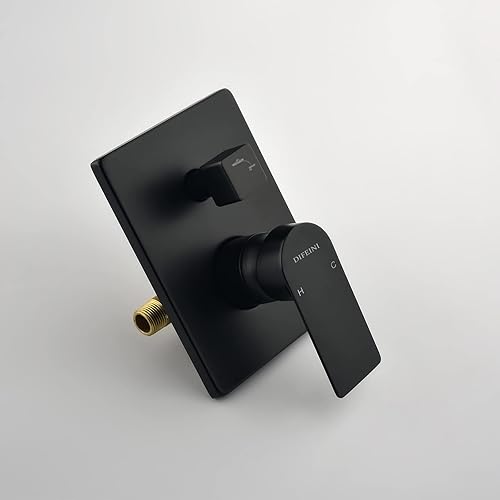 Miniatura 9 de Juego de grifo de ducha con sistema de ducha con boquilla de cascada, juego de grifos de ducha con válvula áspera en la válvula, kit de bañera de