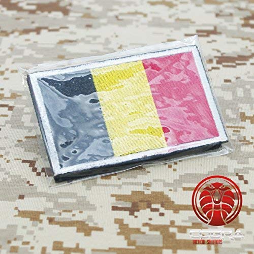 Patch PVC Drapeau Belge – 8x5cm, Crochet Et Boucle, Résistant Pluie/poussière – Pour Airsoft, Paintball, Cosplay, Militaire
