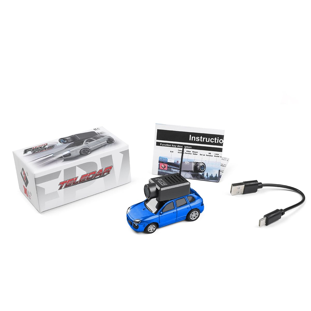 WL 1/64 Mini Coche RC, Controlado por APP, Totalmente Proporcional Cámara FPV Coche Con Módulo WiFi Y 3 Modos De Velocidad, Entusiastas RC (RTR/Azul)