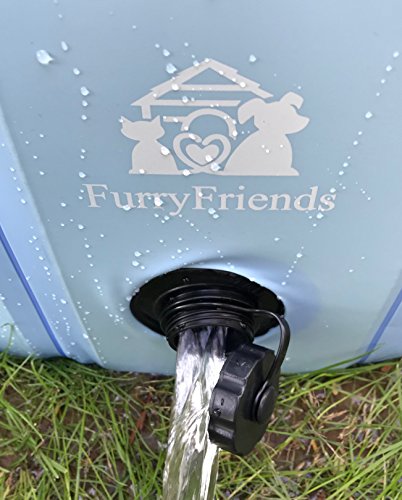 image for N&M Products Foldable Dog Pool - Folding Dog/Cat Bath Tub - Collapsibl