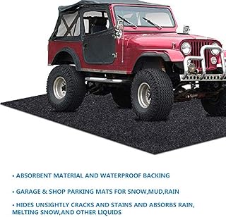 Parking Garage and Shop Floor Mats Under Cars,Wide Vehicle