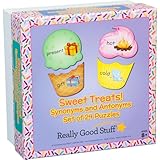 Really Good Stuff Sweet Treats! Synonyms and Antonyms Puzzle Set