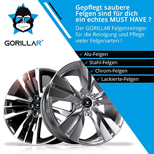 GORILLAR Velgenreiniger 1 L, 1000 ml spray aluminium velgen stalen velgen pH-neutraal zuurvrij - Image 4