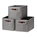 HNZIGE Storage Basket Bins(3 Pack) Large Collapsible Storage baskets for organizing Shelf Closet Bedroom, Perfect Storage Box with Handles for Closet, Clothes, Toy, Homeï¼ˆGray, 15