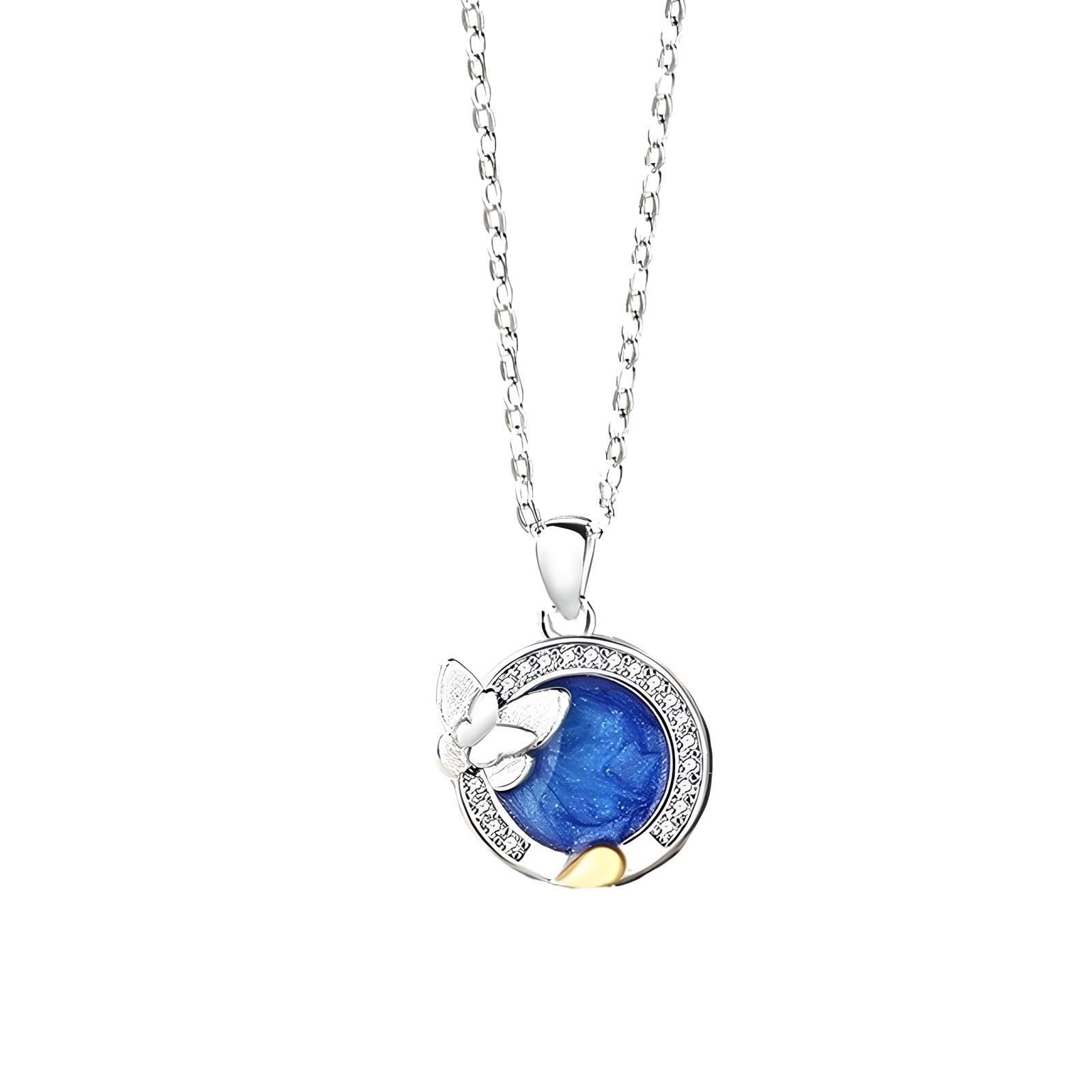 Pendentif queue orque collier couple baleines argent 925 femmes - 6
