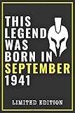 this legend was born in september 1941: happy 79th birthdaynotebook gift for boys, girls, men, women, and everyone - 79 years old blank lined ... birthday present gift ( better than a card )