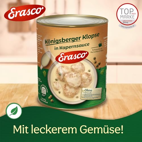 Erasco 6 Königsberger Klopse i. Kapernsauce (1 x 800 g Dose) – Bild 5