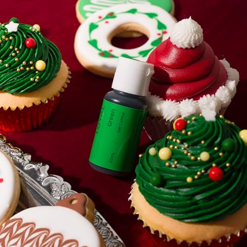 Image of Loyal Gel Food Coloring | Vibrant Color for Buttercream, Fondant, Royal Icing, Gum Paste, Marzipan and Cake Batter | Gel-Based Concentrated Food Dye - 20ml Green