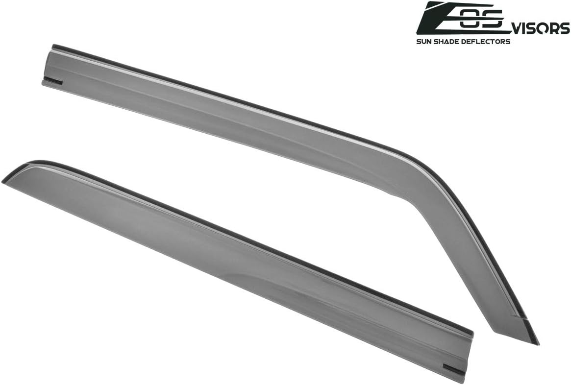 Replacement for 2008-2015 Scion xB | EOS Visors JDM Mugen Tape-On Style Smoke Tinted Side Vents Window Rain Guard Deflectors