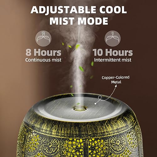 Aroma Oil Diffuser for Large Room: Essential Oil Humidifier for Home - 400ml Ultrasonic Aromatherapy Diffusers Cool Mist Vaporizer with LED Light, Timer for Office Bedroom - Image 4