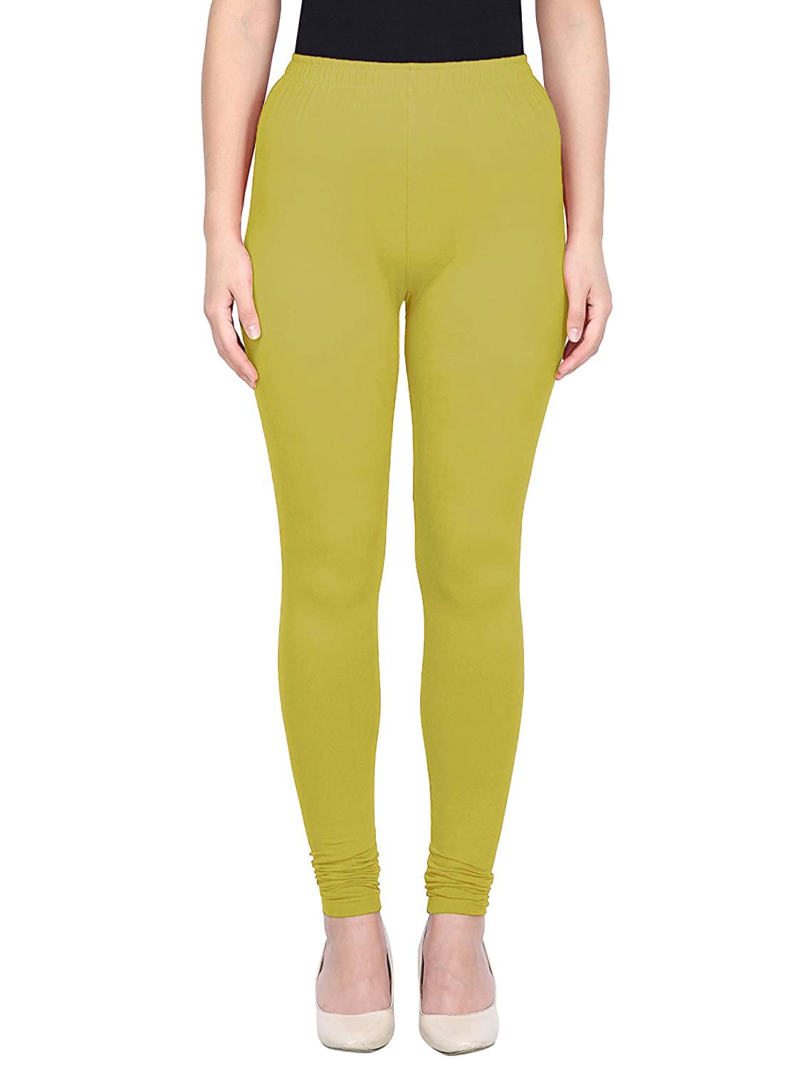 Women's High Rise Cotton Stretch Skin Fit Chudidar Full Length Leggings