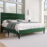 MQGPM Bett 140x200 cm, Polsterbett Doppelbett mit Stauraum und Gepolstertes Kopfteil...