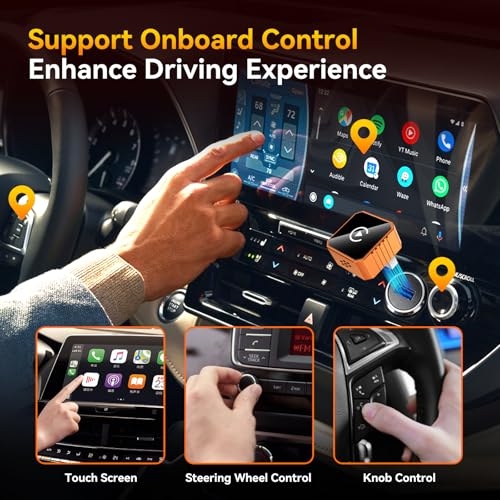 Wireless CarPlay Adapter for Apple Only, 2026 Upgrade Mini Aluminium CarPlay Adapter Converts Wired to Wireless CarPlay - image 3