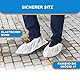 ISC Hygiene & Safety 50x Schuhüberzieher wasserdicht weiß von Überschuhe Verstärkt Extra Stark >9g - Rutschfeste Überzieher für Schuhe - Einheitsgröße, Überziehschuhe Einweg Mehrweg Galoschen