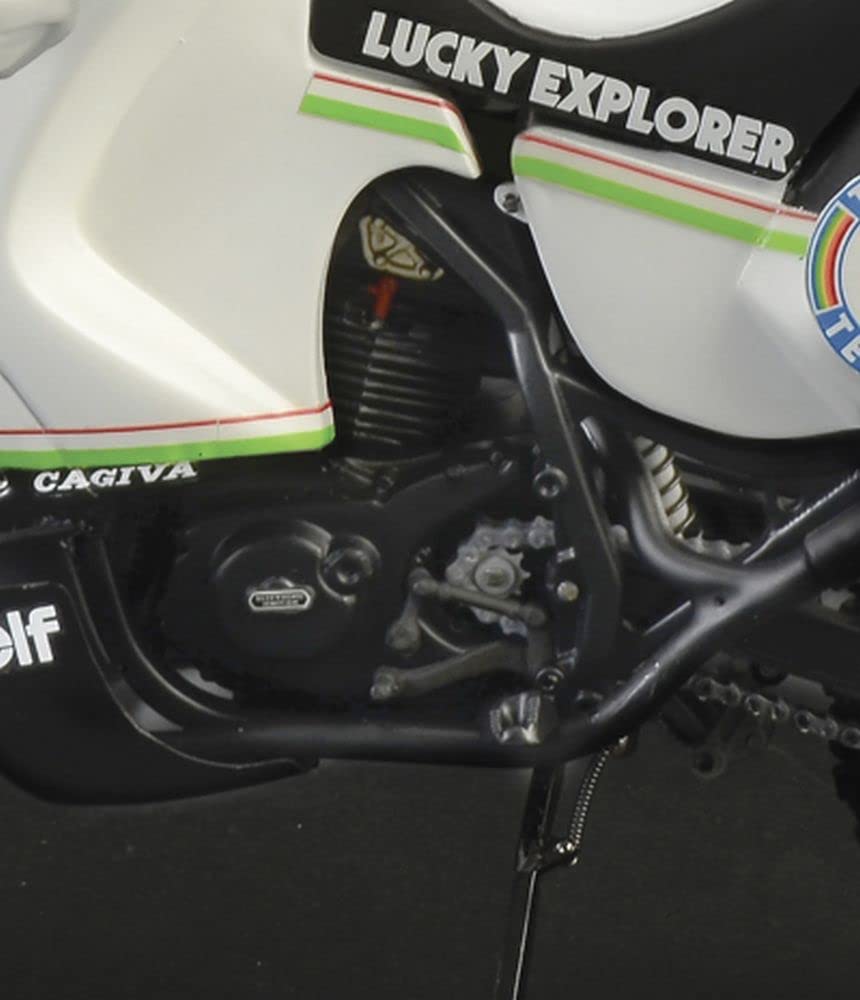 Italeri 4643Cagiva Elephant 850 Paris-Dakar 1987, scala 1:9, plastic model kit, modello in plastica da montare, modellismo, multicolore