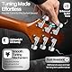 Flexzion Mechaniken für Akustikgitarren - 3x3 Verchromte Stimmmechaniken für Akustik- und E-Gitarren - 6 Stück Sperrbare Stimmwirbel Ersatzknöpfe, Silber