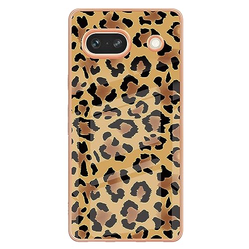 YKTO Etui pour Téléphone Portable Imprimé léopard Coque Silicone Antichoc Google Pixel 7a Fashion Trend Coque Brillante Anti-Rayures Coque Silicone Flexible PC Coque...