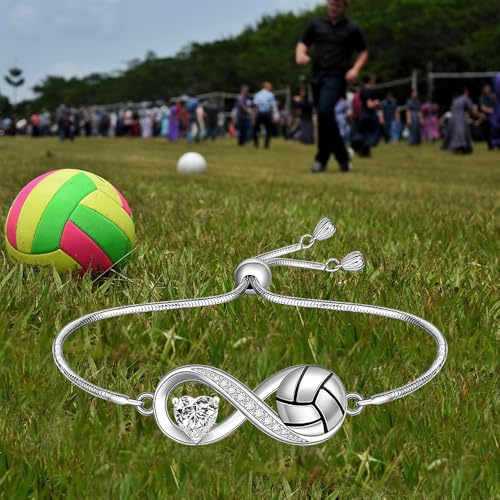 Volleyball Bracelet Infinity Volleyball Bracelets Volleyball Gifts for Women Sterling Silver Volleyball Players4