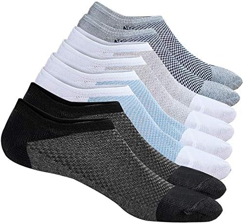 8 Pairs No Show Socks Casual - Wumal Low Cut Non Slip Cotton Ankle Socks, Invisible Liner for Men & Women (Mixcolor)