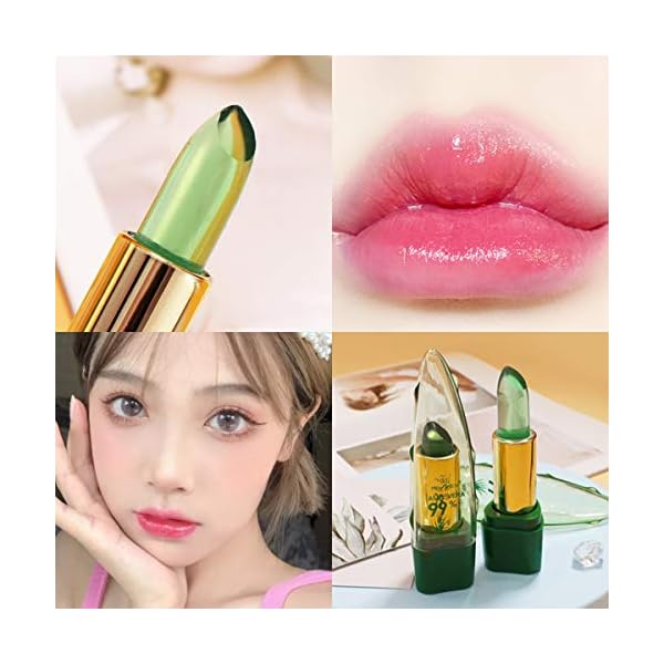 Amazfly-2-Pcs-Aloe-Vera-Lipstick-Clear-Jelly-Lipsticks-Magic-Temperature-Color-Change-Lipstick-Lip-Blam-Moisturizing-Long-Lasting-Lip-Makeup-2Pcs Amazfly 2 Pcs Aloe Vera Lipstick, Clear Jelly Lipsticks, Magic Temperature Color Change Lipstick Lip Blam Moisturizing Long Lasting Lip Makeup (2Pcs)