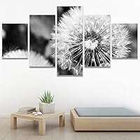 SIGNWIN 5 Panel Canvas Wall Art Botanical Chic Closeup Expressive Multicolor Photography for Home Decorations Ready to Hang - 60