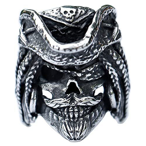 Image of 2023 Skull Ring Cool Evil Death Punk Rock Stainless Steel Rings Aly Style Jewelry