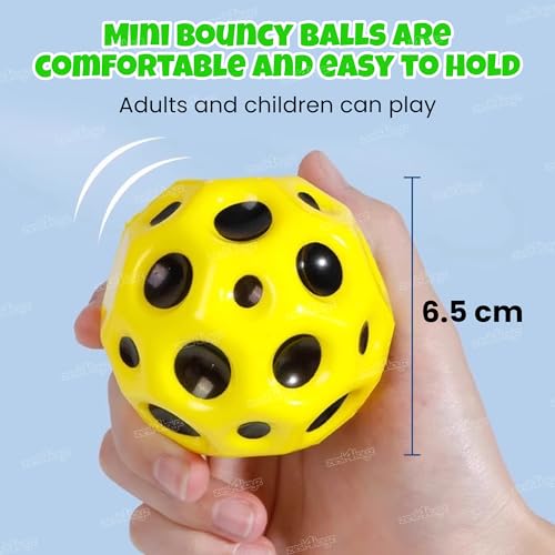 Image of Zest 4 Toyz Bouncing Moon Ball for Kids with Soft Rubber Stress Ball Set Playground Toy Best Gift for Boys and Girl - Pack of 1 (Random Color)