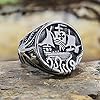 HCMA Vintage Men's Stainless Steel Viking Rings Unique Octopus Tentacle Pirate Ship Ring Norse Amulet Jewelry Gift US Size 7-15 #1