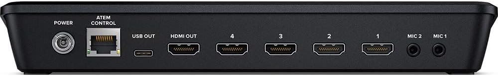 Blackmagic Design ATEM Mini Pro ISO HDMI Livestream Switcher with High-Speed 6' HDMI Cable & 10-Pack Straps Bundle