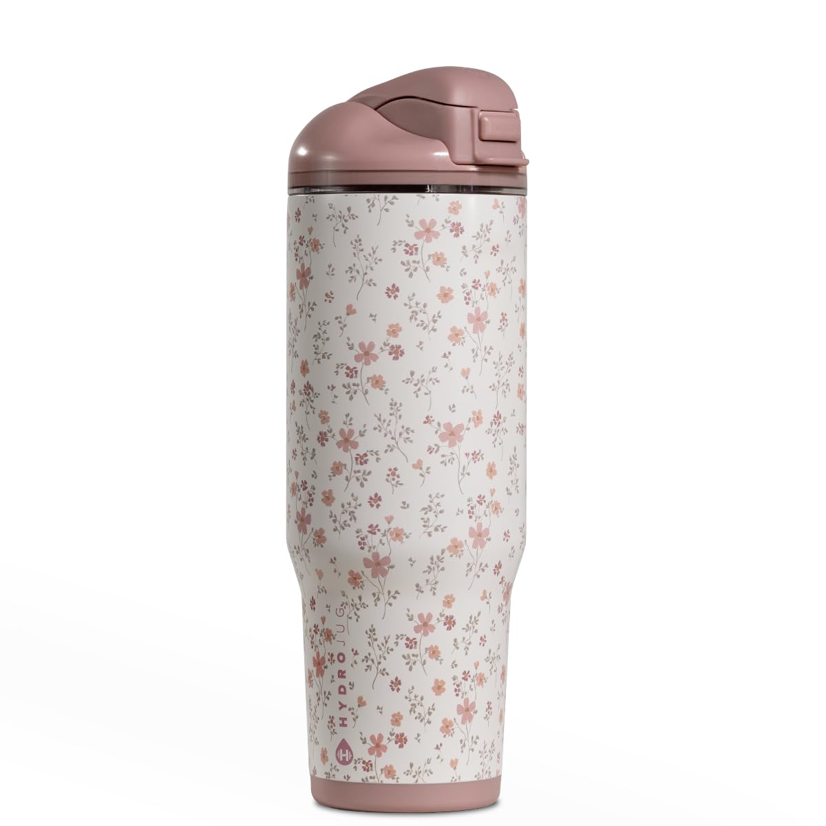 HydroJug Ease2o Water Bottle with Straw & Chug Lid, Stainless Steel, Vented Cap to Help Reduce Pressure, Water-Level Window, Cup Holder Friendly,