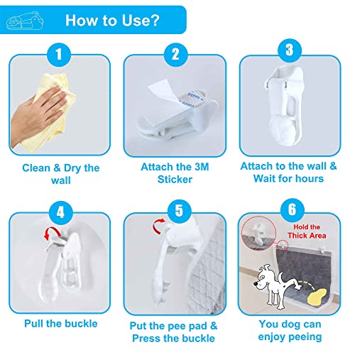 Image of Dog Pee Pad Holder with Walls (2 Pack) for Small & Large Size Wee Wee Pad, Indoor Potty Training Pad Holder for Leg-Lifting Puppies with Funny Wall Sign (Black): Have a Nice Pee