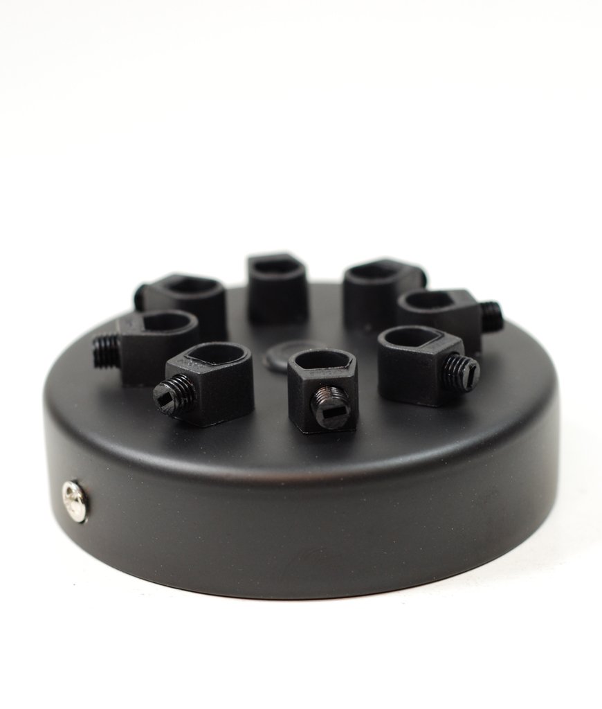 Vendimia Lighting Co. Black 8 Point Outlet Ceiling Rose | Midnight