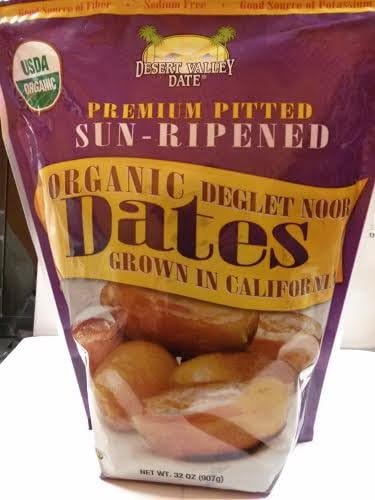 ORGANIC Deglet Noor Pitted Dates Grown in California OU Kosher