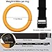 PACEARTH Gymnastic Rings Orange/Green/Red/Black/Grey 1100lbs Capacity with 14.76ft Adjustable Buckle Straps Pull Up Exercise Rings Non-Slip Rings for Home Gym Full Body Workout (Yellow)