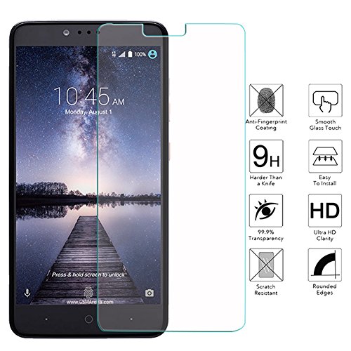 [3-Pack]-Tempered Glass for ZTE Zmax Pro 6.0 inch Screen Protector 2.5D Arc 9H