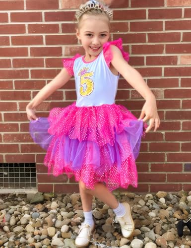 Spring/Autumn Unicorn Birthday Party Princess Girl Dresses Long Sleeve Girls Outfits3