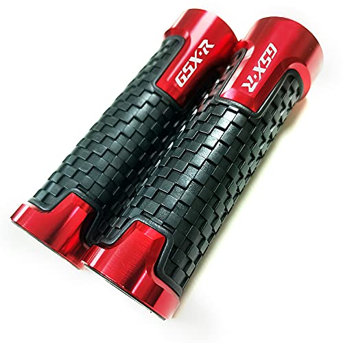 Kyobusa KY-L MOUNT B-5 Red Carbon Look Aluminum Motorcycle 22Mm Engraved Handle Bar Rubber Gel Hand Grips Cnc Bar End 7/8 Inch Compatible thumb #1