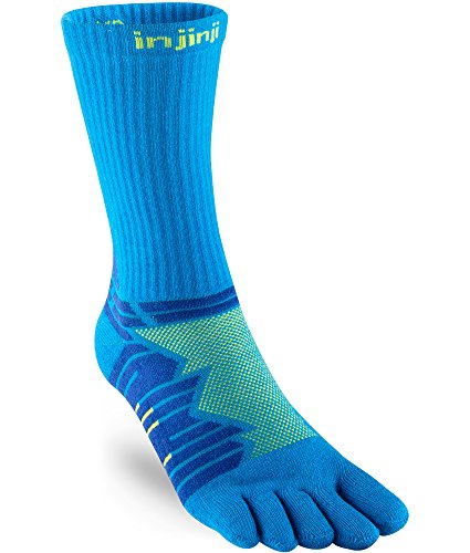 Injinji Socks Rendimiento Ultra Run Crew Calcetines para Correr Lima - Lima, Small