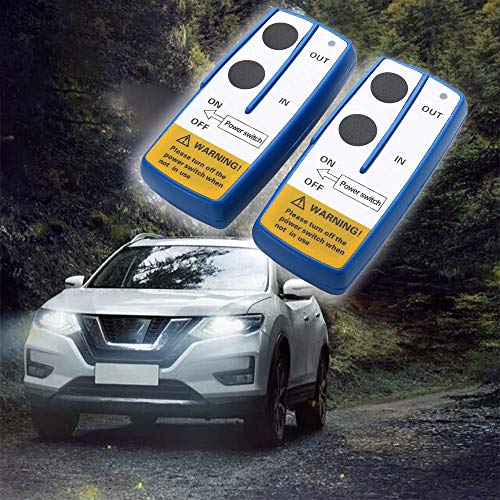 Yorten Kit de controle remoto de guincho de console sem fio universal 12V 50 pés compatível com Jeep