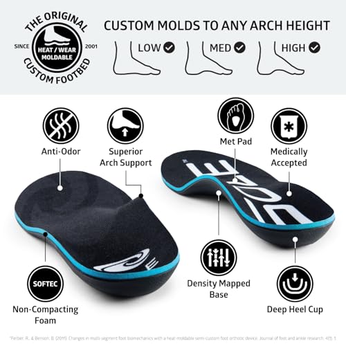 Image of SOLE Active Thick Insoles - Custom Moldable Orthotic Support for Any Arch Type, Plantar Fasciitis Relief - Multiple Sizes