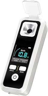 Kethvoz 0–32% Brix Zuckermessgerät, Digitales Refraktometer für Wein mit Temperaturkompensation, Brechungsindex- und Brix-Messung, Must-Have Sugar Meter für Bier, Obst, Gemüse, Getränke