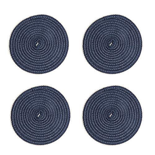 Sets de table décoratifs en tissu multicolore rond 36cm pour art de la table raffiné