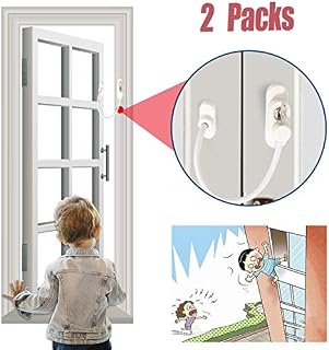 2 Pack Window Lock Window Restrictor Door Security Window Guard Sliding Door Locks