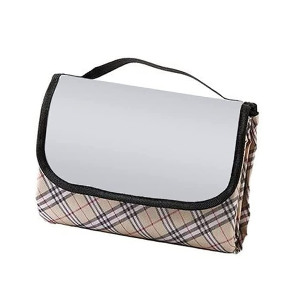CVdrtyED Picnic Blanket Portable Picnic Blanket Camping Mat with Carry Strap Foldable for Park Hiking Travel Outdoor Mat(B)