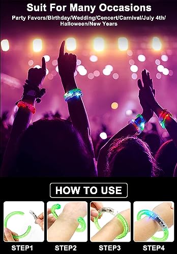 Turnmeon L-BRACELET-14P 20 Pack Glow Sticks Bracelets Halloween Party Favors thumb #4
