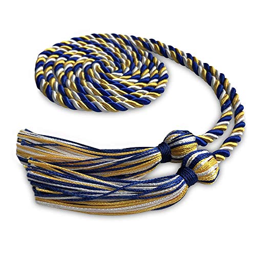 Image of Endea Graduation Single Honor Cord Three-Color (Royal Blue /Gold /White)