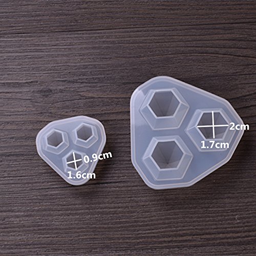 Moule silicone résine Yalulu 3 pyramides pour création de bijoux DIY